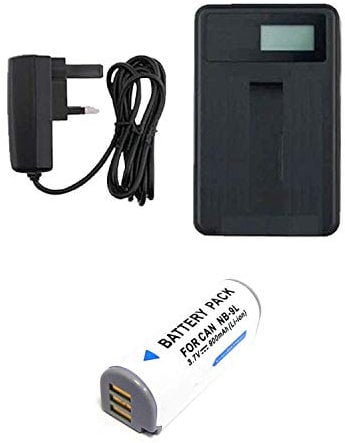 Charger and Battery for Canon IXUS 500 HS, 510 HS, 1000 HS, 1100 HS, IXY 50S - PowerShot ELPH 510 HS, 520 HS, 530 HS - PowerShot N, N2, SD4500 IS Camera - For NB-9L Battery