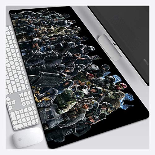 Mouse Mat Rainbow Six siege 900X400mm Mouse pad, Speed Gaming Mouse pad,Extended XXL large Mouse mat with 3mm-Thick Base,for notebooks, PC, F