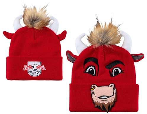 RB Leipzig Kinder Mütze - Bulli Beanie - Wintermütze RBL + Lesezeichen Wir