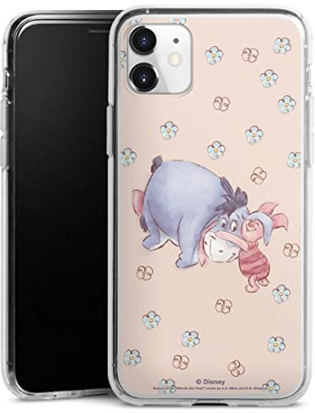 Silikon Hülle kompatibel mit Apple iPhone 11 Case transparent Handyhülle Disney Winnie Puuh Ferkel Esel