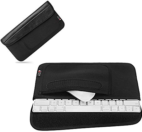 Hosoncovy Waterproof and Dustproof Carrying Case Travel Case Storage Bag Protective Case Organizer Holder with Mouse Holder Bag Keyboard Sleeve for Apple Wireless Bluetooth Keyboard 2 and Mouse