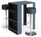 Vicco Bartisch-Set, Bartresen und Hocker, Anthrazit, 80 x 57 cm mit 2 Barhockern