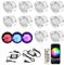 INDARUN LED Bodeneinbauleuchten Aussen RGB 10er Set, Ø30mm WiFi Terrasse Einbaustrahler, Led Terrassenbeleuchtung IP67 Wasserdicht Boden Licht für Küche Garten Treppen