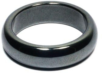 CrystalAge Massiver Hämatit-Ring (dick) – Größe – UK P/USA 7,5