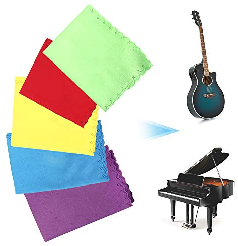 Ongoion Paño de Limpieza de Guitarra de Franela de Calidad de Textura Suave y Ligera, Conveniente para Limpiar paño de Pulido de Guitarra, para Pulido de Piano