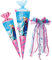 Schultüte - die Eiskönigin - Frozen - 100 cm - 12 eckig - incl. große Schleife - Organza Abschluß - Zuckertüte - mit/ohne Kunststoff Spitze - Nestler - ..