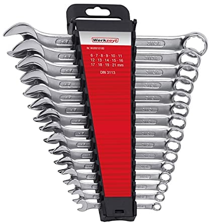 Masidef member of the würth group Maulschlüssel-Set, 6 mm bis 21 mm, Chrom-Vanadium-Stahl