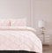 Bronwen Mathews Pintuck Blush Super King Duvet Set Pinch Pleat Soft Microfibre King Quilt Cover with 2 Pillowcases,Easy Care Wrinkle Free SuperKing Bedding Set of 3 Pcs(Blush, S.King Duvet Cover Set)