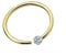 Ringe 8 mm Nasenring Echter Diamant&Echt 585 Gold Body Piercing Nasenring Nasenpiercing Ring Maße: 0,6x8x1,4mm Intim Tragus Helix Septum Gelbgold 585er neu modern modisch extravagant exklusiv 46008-8