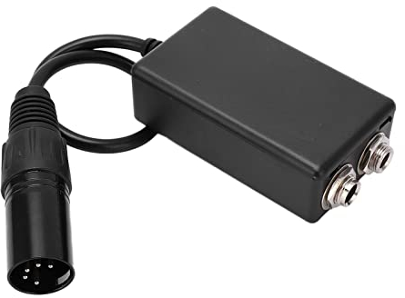 Dioche Pilot Headset Adapter, Aviation Headset Adapter, GA Dual Plugs to XLR 5 Pin Male Adapter for Headphone Extension Cable