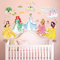 DECOWALL DS9-2118 Schöne Prinzessinnen-Wandaufkleber, abziehbar, für Mädchen, Kinderzimmer, Schlafzimmer, Wohnzimmer, Kunst, Heimdekoration, Wanddekoration, Wanddekoration