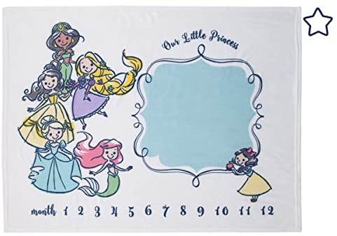 Disney Prinzessin Weiß, Rosa, Gelb und Aqua, superweiche Babydecke