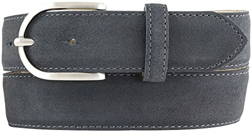 BELTINGER Damen-Gürtel aus Veloursleder 3,5 cm | Velour-Ledergürtel für Damen 35mm | Wildleder-Gürtel mit runder Gürtelschließe