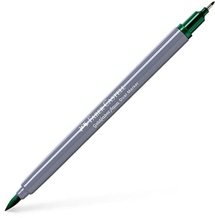 Faber-Castell Creative Studio Goldfaber Aqua Dual Marker, Dark Phthalo Green, Single Marker, für Kunst, Handwerk, Zeichnen, Skizzieren, Zuhause, Schule, Universität, Ausmalen
