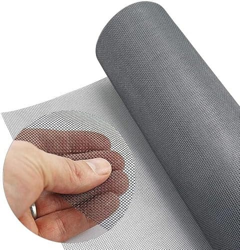 Biocare Insect mesh for Windows Mosquito Window Screen Mesh Durable Fly Screens Replacement Fibreglass Fly Bugs Net Grey Colour 10 Meters