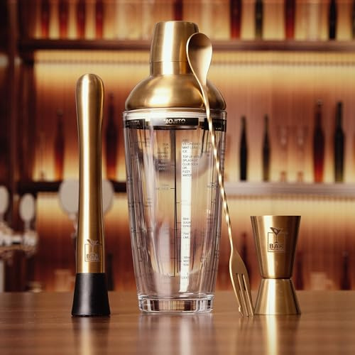 Bar Originale Brass 5 Piece Cocktail Set