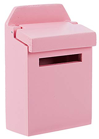 BEIEM 1/12 Briefkasten Puppenhaus Miniatur Fee Garten Dekor Rosa