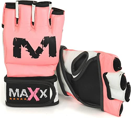 Maxx pink Grappling Gloves MMA, Boxing, Cage Small Girls Women Wrist