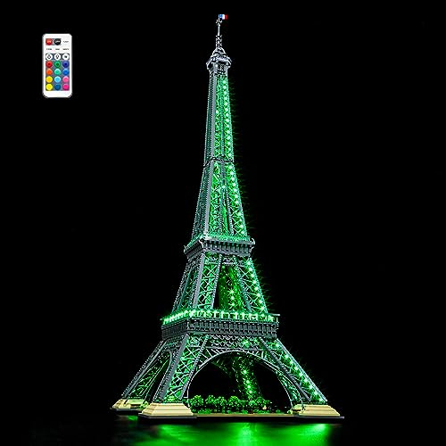 YEABRICKS Licht für Lego-10307 Architecture Eiffelturm Bausteine Modell: Fernbedienungsversion (Lego set nicht enthalten)