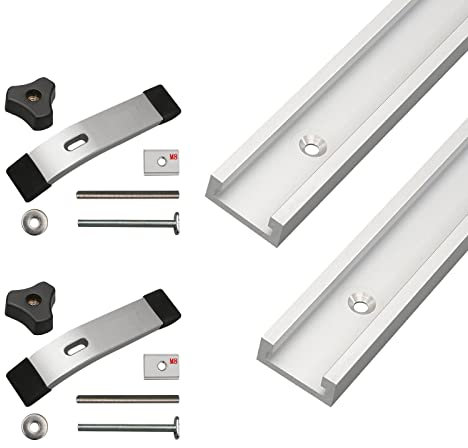 2 Piezas T-Track T Slot Guía En T De Aluminio De Sierra Mesa Circular T Track Riel 30 40 50 60 80 100 122cm, Guía De Sierra Circular Ranura En T, Guía Para Carpintería Con Tornillos