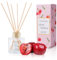 Raumduft Mit 6 Duftstäbchen 100ml - Kirsche,Aromatherapie Diffusor,Langanhaltend,Home Duft Reed Diffuser Lufterfrischer für Schlafzimmer Büro Badezimmer Regal Dekor