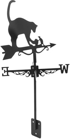 Yardwe Dekorativer Katzen-wetterhahn Aus Edelstahl Windrichtungsanzeiger Für Garten Und Terrasse Wetterfest Und Langlebig Für Garten-Dekoration Für Freunde Und Familie
