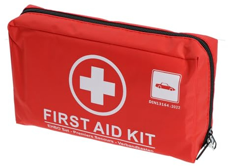 CARPOINT KFZ Erste Hilfe Set mit Verbandkasten Verbandskasten für Auto LKW Motorrad DIN 13164:2022 First Aid Kit 0117116