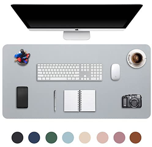 DOBAOJIA Große Schreibtischunterlage XXXXL, Schreibtischmatte, Desk Pad, Schreibtischschutz, Schreibblock, für Laptop/Tastatur/Maus, PU Leder Wasserdicht + Wildleder Rutschfest 100 x 50cm