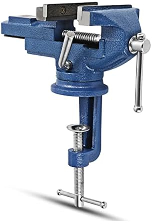 Vixzoid Étau de table 80 mm - Petit - Rotatif - Avec pince - Pour établi