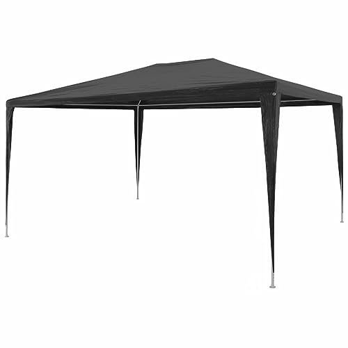 Homgoday Partyzelt Gartenpavillon Partyzelt Gartenzelt Festzelt Pavillon Bierzelt UV-Schutz Wasserdicht für Garten Party Freien 3x4 m PE Anthrazit