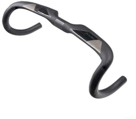 Manubrio per Bicicletta da Strada, Manubrio a Goccia in Fibra di Carbonio, Manubrio Leggero da 31,8 mm, Manubrio per Bici a Scatto Fisso 380/400/420/440 mm (380 mm)