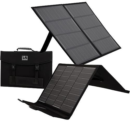 Craftfull Solarpanel faltbar | Solartasche 100w 200w 300w - Solar Ladegerät mit Tasche für tragbare Powerstation - Photovoltaik Solarmodul - USB Anschluss - Solargenerator (0% Mwst. & 100 Watt)