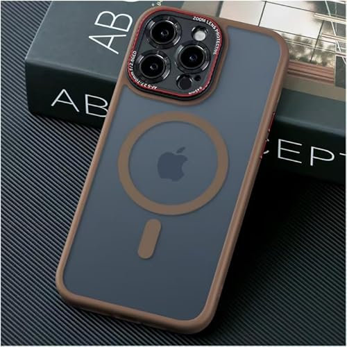 JUESHITUO for iPhone 16 Pro Case for MagSafe, [Integrated Camera Lens Protection] with Screen Protector, Mil-Grade Shockproof Defense, Translucent Matte Protective iPhone 16 Pro Cover, Desert Titanium