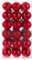 Amosfun 36st Rote Weihnachtskugeln, 4 cm – unzerbrechlicher Weihnachtsschmuck aus Kunststoff für die Innen- und Außendekoration – ideal Weihnachtsbaumschmuck, für Partys und Festliche Feiern