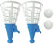 alldoro 60132 XXL-Fangballspiel, Set für 2 Kinder, 4 TLG mit Becher und Bällen, Kunststoff, Fang den Ball, 31x18 cm, blau weiß