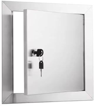 Panneau d'accès verrouillable en acier inoxydable – Trappe murale et de plafond encastrée pour plomberie et climatisation (60 x 90 cm) – et solution d'accès sécurisé