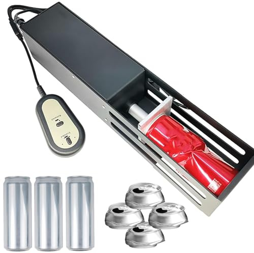 Broyeur de canettes de soda en aluminium, compresseur électrique portable robuste pour recyclage des canettes de bière à un seul bouton