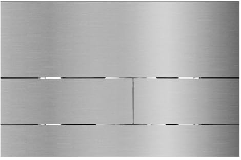 WC-Betätigungsplatte Balneo FLO 238x155 mm, Inox | gebürsteter Edelstahl; Dual-Flush 3/6 l; kompatibel mit Fix Frame ST, Slim Next und Narrow; frontseitige Montage