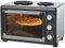 Syntrox Germany 26 Liter Mini Stand Backofen mit Umluft und Drehspieß kleinküche Minieküche mit 2 Kochplatten Miniofen Minibackofen Pizzaofen