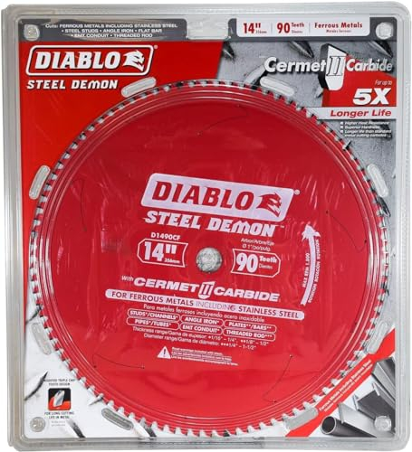 Freud d1490cf 35,6 cm X 90 Zahn Stahl Demon Metall dünn Schneiden Sägeblatt