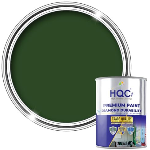 HQC Barn Paint 10L | Garden and Furniture Wood Paint | Outdoor Quick-Drying Protection for Garden Fence | Racing Green