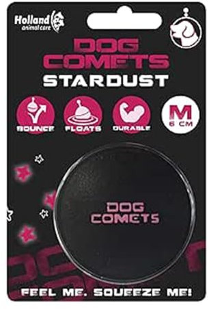 Dog Comets Ball Stardust Schwarz/Rosa