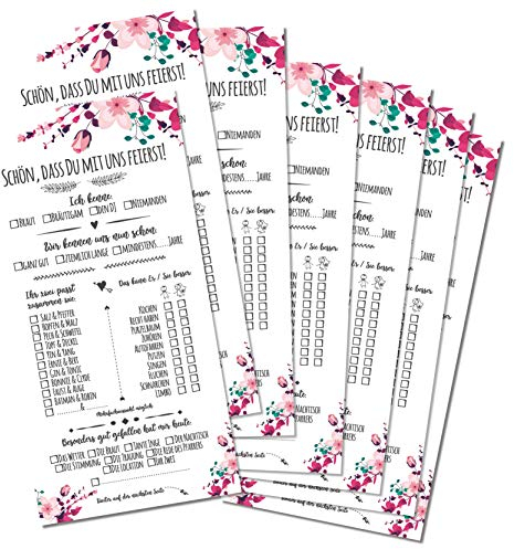 Partycards Hochzeit Spiel 52 Karten in DIN Lang, als Alternative zum Gästebuch