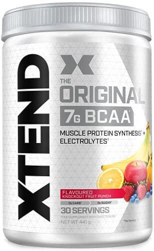 XTEND Original - BCAA-Pulver - Fruchtpunsch | Ergänzungsmittel mit verzweigtkettigen Aminosäuren | 7 g BCAA + Elektrolyte für Regeneration & Hydration | 30 Portionen