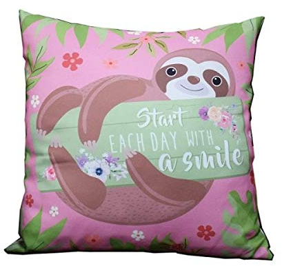 Xpressions Faultier Kissen – Start Each Day with A Smile