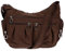 Christian Wippermann Umhängetasche Damen Stoff - Luxuriöse Canvas Schultertasche 31x24x11 cm - Verstellbarer Trageriemen 80-140 cm - Viele Reißverschlussfächer - Perfekt für Arbeit & Freizeit (Braun)