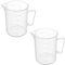 Othmro 2pcs 250ml Measuring Cup Plastic, Graduated Beaker Plastic Measuring Jug for Baking Cooking Kitchen Lab Measure Tool