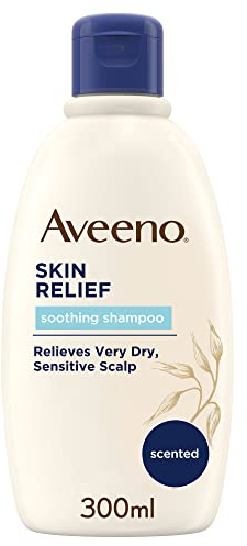 Aveeno Skin Relief Natürliches beruhigendes Shampoo, lindert Reizungen, trockene bis sehr trockene und empfindliche Kopfhaut, 300 ml