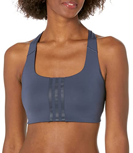 adidas Trainings-BH mit 3 Streifen für Damen, Marineblauer Schatten, (XX-Small) D