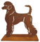 Terma Stahldesign Rost Hund Pudel Lebensgroß Handmade Germany tolle Gartendeko aus Metall Figur deko Geschenk Rostfigur Garten deko Gartenfigur, hundegrab deko